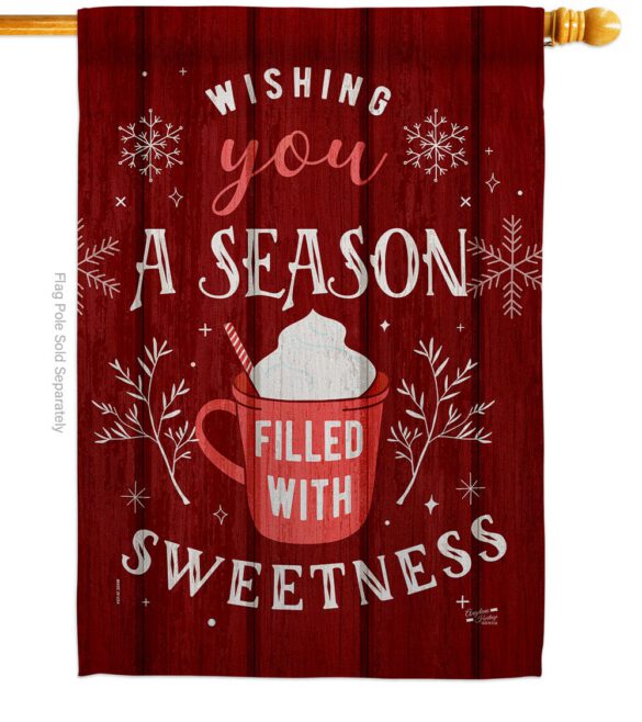Filled with Sweetness - Winter Wonderland Winter Vertical Impressions Decorative Flags HG137374 Made In USA - Image 2
