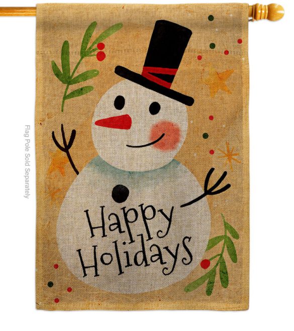 Happy Snowman - Winter Wonderland Winter Vertical Impressions Decorative Flags HG137614 Made In USA - Image 14