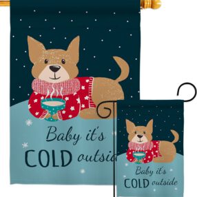 Baby It's Cold - Winter Wonderland Winter Vertical Impressions Decorative Flags HG137318 Made In USA