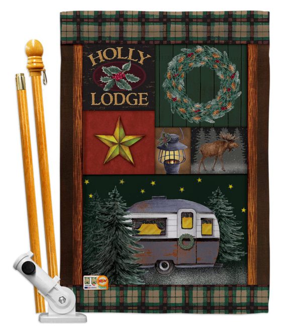 Holly Lodge - Winter Wonderland Winter Vertical Impressions Decorative Flags HG114143 Made In USA - Image 5