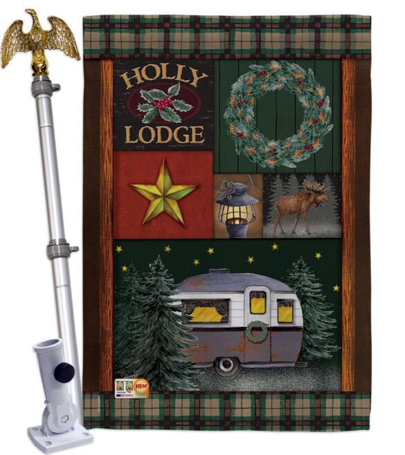 Holly Lodge - Winter Wonderland Winter Vertical Impressions Decorative Flags HG114143 Made In USA - Image 13
