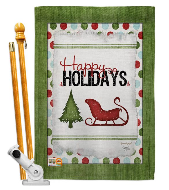 Classic Happy Holidays - Winter Wonderland Winter Vertical Impressions Decorative Flags HG114177 Made In USA - Image 5