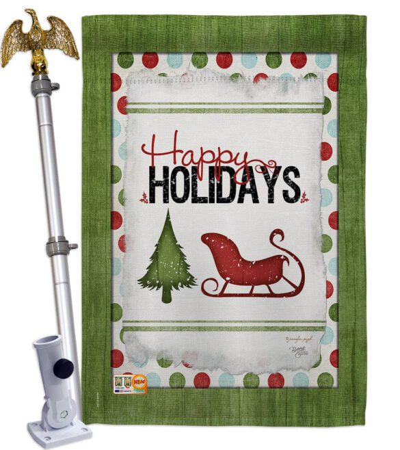 Classic Happy Holidays - Winter Wonderland Winter Vertical Impressions Decorative Flags HG114177 Made In USA - Image 13