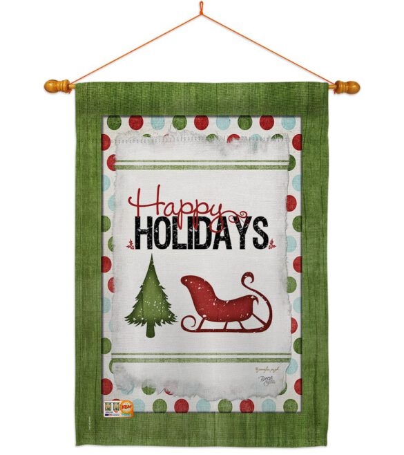 Classic Happy Holidays - Winter Wonderland Winter Vertical Impressions Decorative Flags HG114177 Made In USA - Image 14