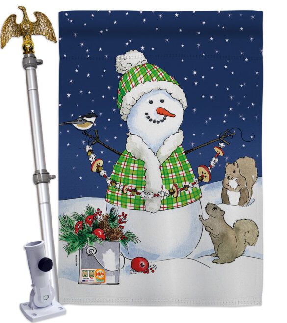 Decorating with Snowmen - Winter Wonderland Winter Vertical Impressions Decorative Flags HG114210 Made In USA - Image 13