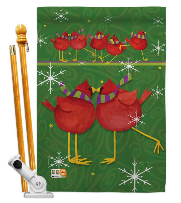 Callin All Cardinals - Winter Wonderland Winter Vertical Impressions Decorative Flags HG114216 Made In USA - Image 5