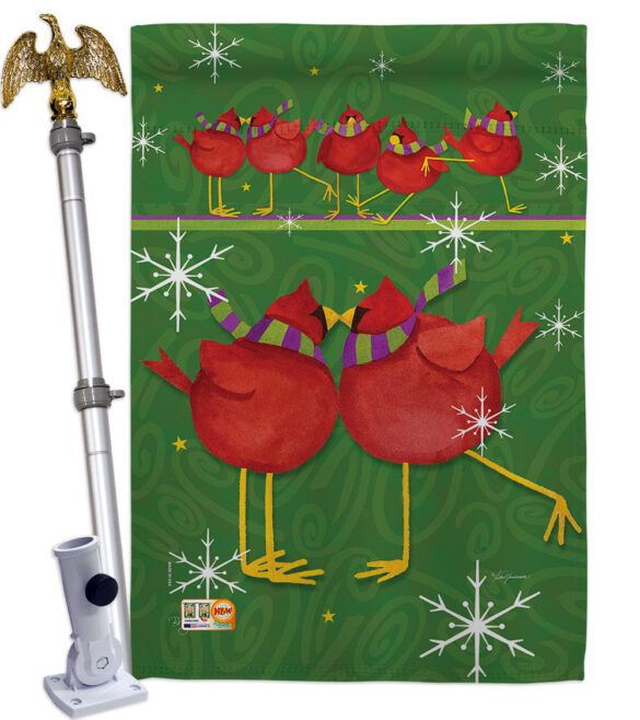 Callin All Cardinals - Winter Wonderland Winter Vertical Impressions Decorative Flags HG114216 Made In USA - Image 13