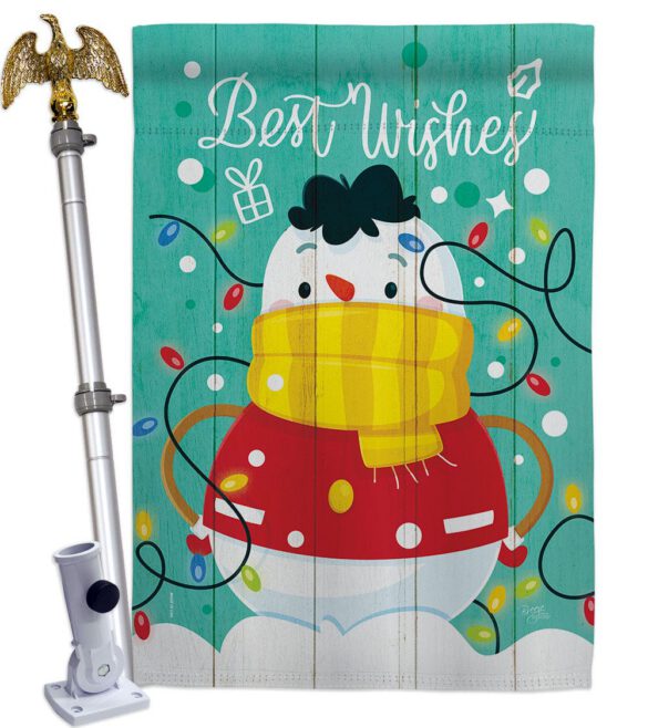 Best Wish Snowman - Winter Wonderland Winter Vertical Impressions Decorative Flags HG114255 Made In USA - Image 11