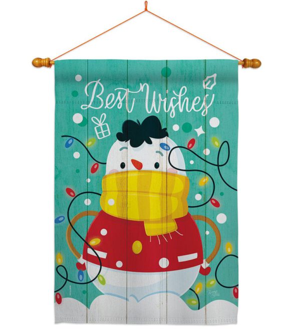 Best Wish Snowman - Winter Wonderland Winter Vertical Impressions Decorative Flags HG114255 Made In USA - Image 12
