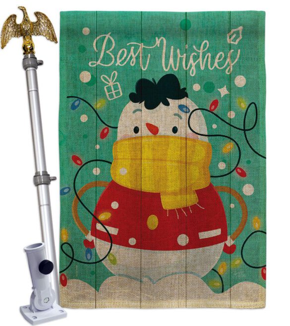 Best Wish Snowman - Winter Wonderland Winter Vertical Impressions Decorative Flags HG114255 Made In USA - Image 23