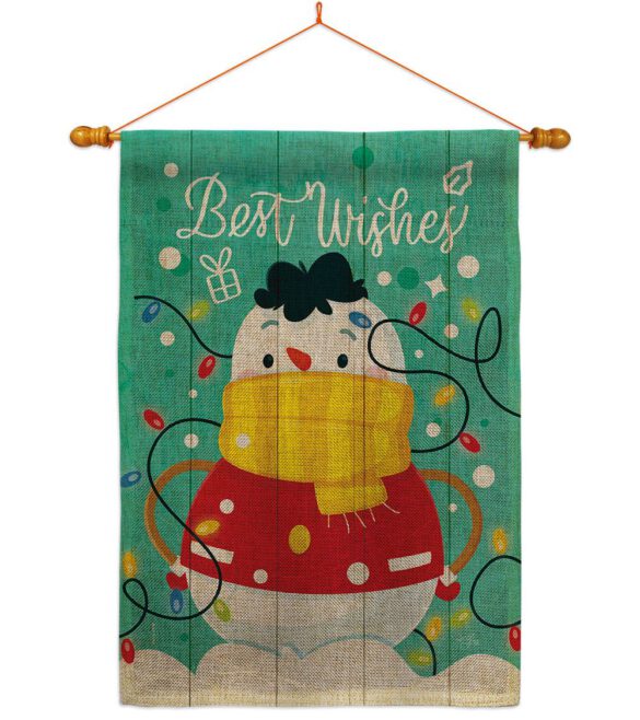 Best Wish Snowman - Winter Wonderland Winter Vertical Impressions Decorative Flags HG114255 Made In USA - Image 24