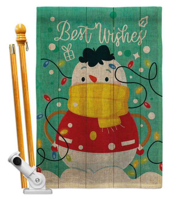 Best Wish Snowman - Winter Wonderland Winter Vertical Impressions Decorative Flags HG114255 Made In USA - Image 17