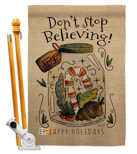 Don’t Stop Believing - Winter Wonderland Winter Vertical Impressions Decorative Flags HG137098 Made In USA - Image 5