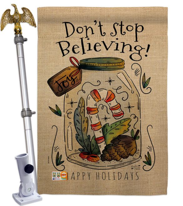 Don’t Stop Believing - Winter Wonderland Winter Vertical Impressions Decorative Flags HG137098 Made In USA - Image 13