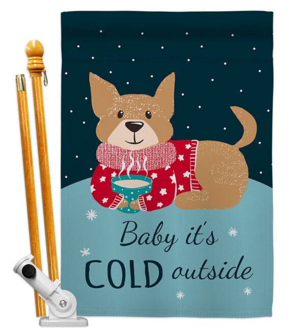 Baby It's Cold - Winter Wonderland Winter Vertical Impressions Decorative Flags HG137318 Made In USA - Image 6