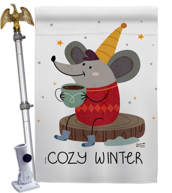 Cozy Winter - Winter Wonderland Winter Vertical Impressions Decorative Flags HG137373 Made In USA - Image 9