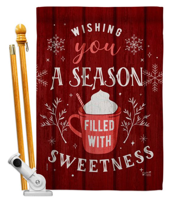 Filled with Sweetness - Winter Wonderland Winter Vertical Impressions Decorative Flags HG137374 Made In USA - Image 5