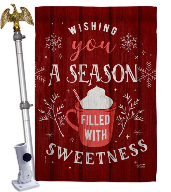 Filled with Sweetness - Winter Wonderland Winter Vertical Impressions Decorative Flags HG137374 Made In USA - Image 9