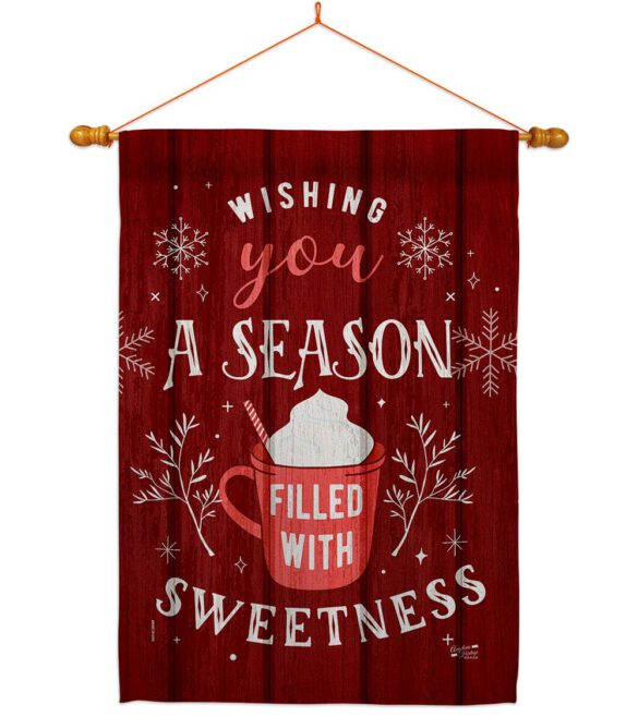 Filled with Sweetness - Winter Wonderland Winter Vertical Impressions Decorative Flags HG137374 Made In USA - Image 10
