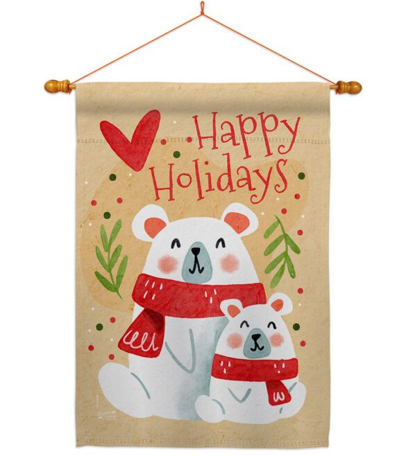Beary Happy Holiday - Winter Wonderland Winter Vertical Impressions Decorative Flags HG137612 Made In USA - Image 12