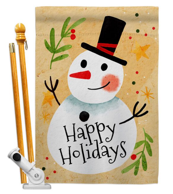 Happy Snowman - Winter Wonderland Winter Vertical Impressions Decorative Flags HG137614 Made In USA - Image 5