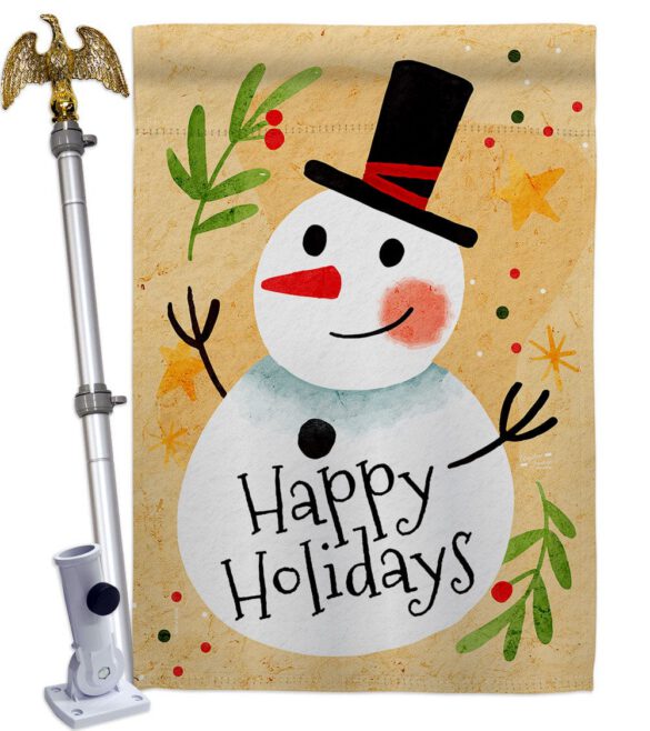 Happy Snowman - Winter Wonderland Winter Vertical Impressions Decorative Flags HG137614 Made In USA - Image 11