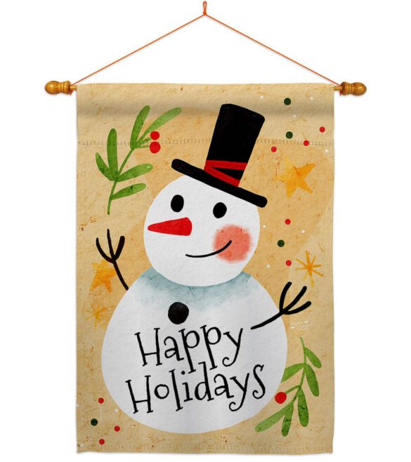 Happy Snowman - Winter Wonderland Winter Vertical Impressions Decorative Flags HG137614 Made In USA - Image 12