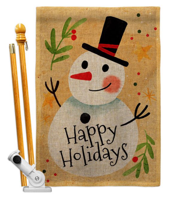 Happy Snowman - Winter Wonderland Winter Vertical Impressions Decorative Flags HG137614 Made In USA - Image 17