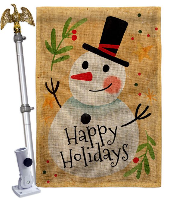 Happy Snowman - Winter Wonderland Winter Vertical Impressions Decorative Flags HG137614 Made In USA - Image 23