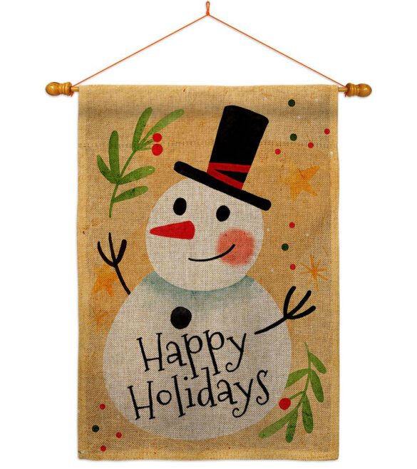 Happy Snowman - Winter Wonderland Winter Vertical Impressions Decorative Flags HG137614 Made In USA - Image 24
