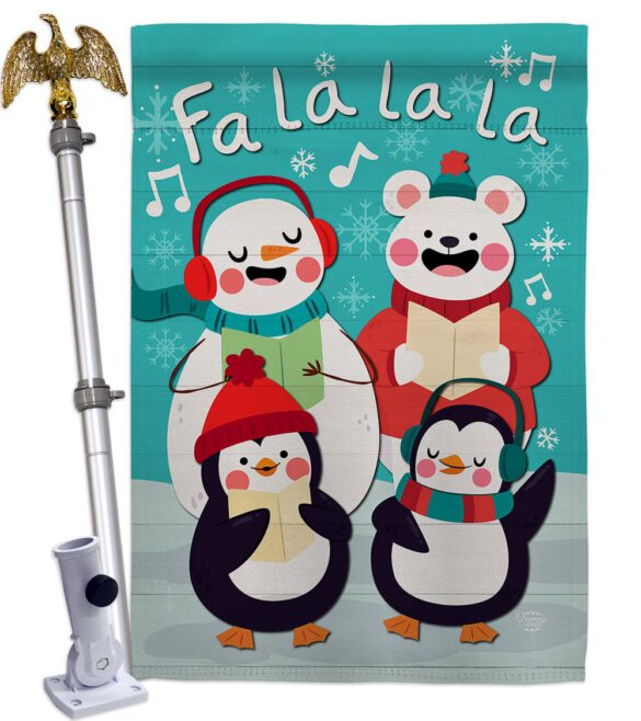 Fa La La La Fun - Winter Wonderland Winter Vertical Impressions Decorative Flags HG192289 Made In USA - Image 9