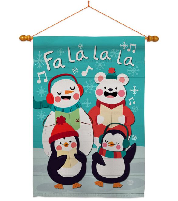 Fa La La La Fun - Winter Wonderland Winter Vertical Impressions Decorative Flags HG192289 Made In USA - Image 10