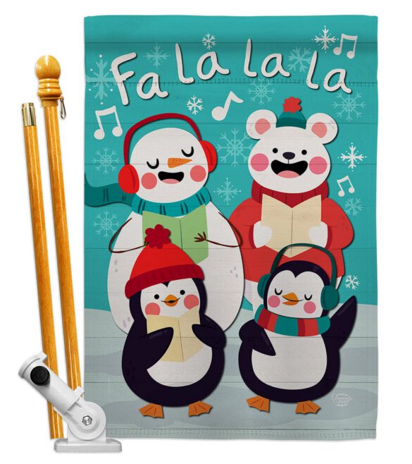 Fa La La La Fun - Winter Wonderland Winter Vertical Impressions Decorative Flags HG192289 Made In USA - Image 5