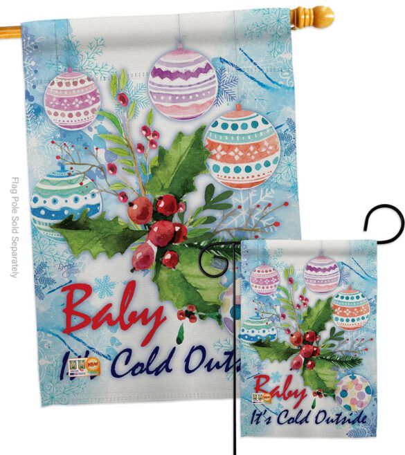 Baby It's Cold - Winter Wonderland Winter Vertical Impressions Decorative Flags HG114005 Made In USA - Image 4