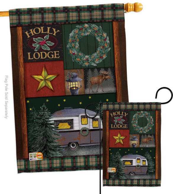 Holly Lodge - Winter Wonderland Winter Vertical Impressions Decorative Flags HG114143 Made In USA - Image 3