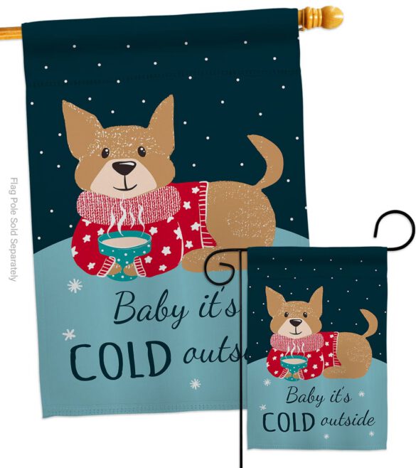 Baby It's Cold - Winter Wonderland Winter Vertical Impressions Decorative Flags HG137318 Made In USA - Image 4