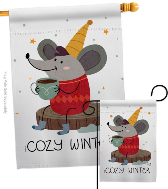 Cozy Winter - Winter Wonderland Winter Vertical Impressions Decorative Flags HG137373 Made In USA - Image 3