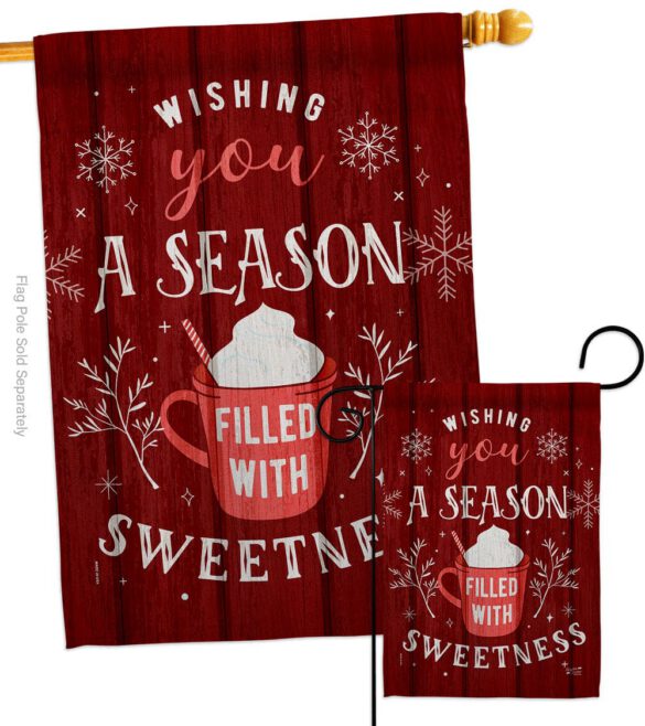 Filled with Sweetness - Winter Wonderland Winter Vertical Impressions Decorative Flags HG137374 Made In USA - Image 3