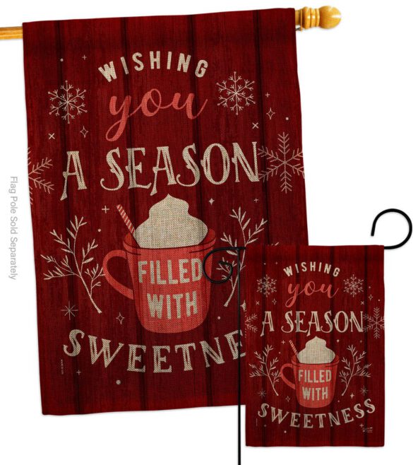 Filled with Sweetness - Winter Wonderland Winter Vertical Impressions Decorative Flags HG137374 Made In USA - Image 13