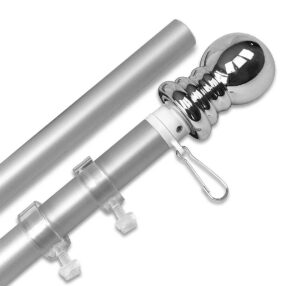 Deluxe Smooth Spinning Aluminum with Chrome Knob - Pole FA199043 Brushed Flag Accessories