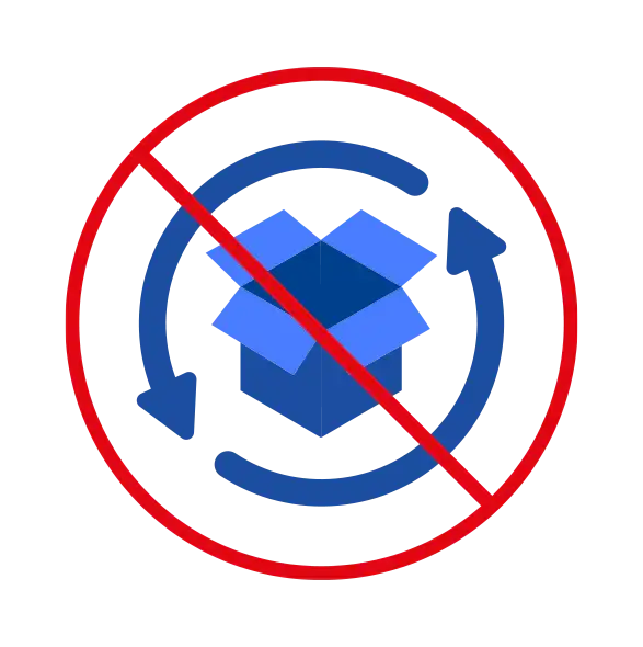 Replacement & Refund Policy 6 not accept return icon