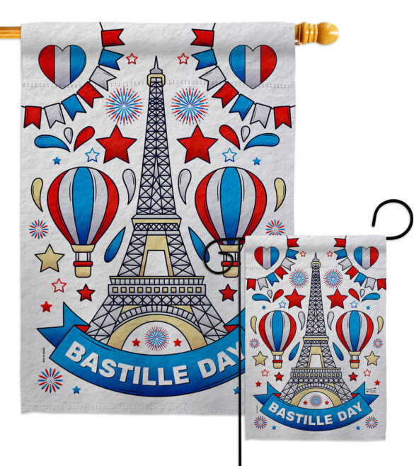 Bastille Day - Nationality Flags of the World Horizontal Impressions Decorative Flags HG130393 Made In USA