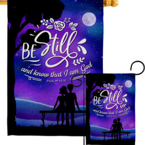 Be Still - Faith Religious Inspirational Vertical Impressions Decorative Flags HG130349 Made In USA