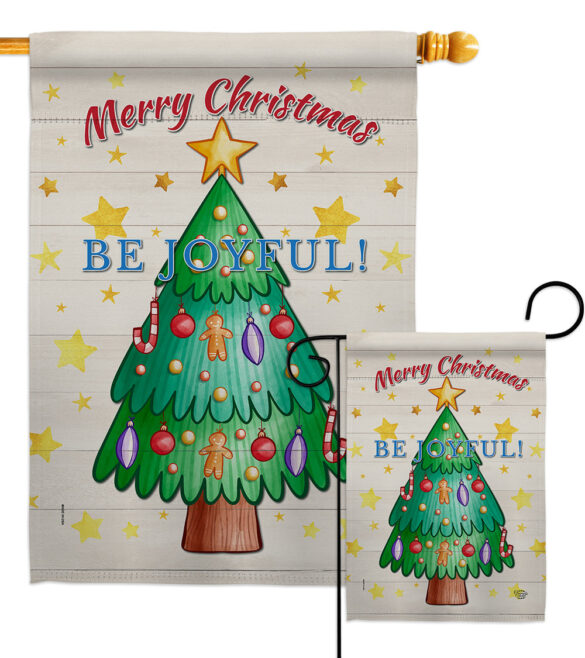 Be Joyful - Christmas Winter Vertical Impressions Decorative Flags HG192296 Made In USA
