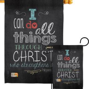 All Things Through Christ - Impressions Decorative Garden Flag G165119-BO