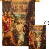 Baptism of Christ - Faith & Religious Inspirational Vertical Impressions Decorative Flags HG192377 Made In USA
