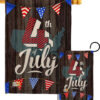 4th of July - Fourth of July Americana Vertical Impressions Decorative Flags HG111081 Made In USA