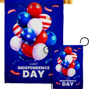 Ballons of Independence - Fourth of July Americana Vertical Impressions Decorative Flags HG192640 Made In USA