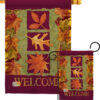 3 Fall Leaves - Harvest & Autumn Fall Vertical Impressions Decorative Flags HG113061 Made In USA