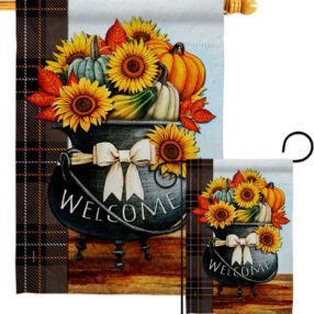 Autumn Fresh Pot - Harvest & Autumn Fall Vertical Impressions Decorative Flags HG113118 Made In USA
